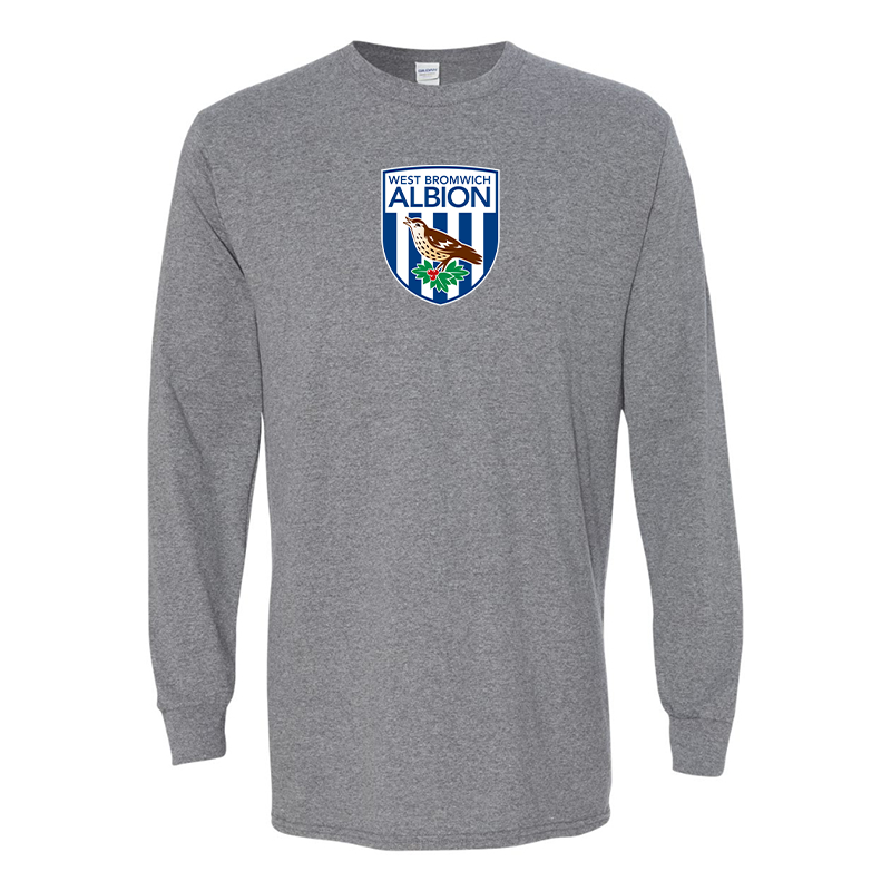 Men's West Bromwich Albion Soccer Gildan Heavy Cotton Long Sleeve T-Shirt